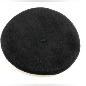 Lele Sadoughi Black Wool Felt Beret NWT